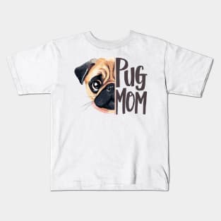 Pug Mom Cute Canine Lover Funny Adorable Dog Lover Kids T-Shirt